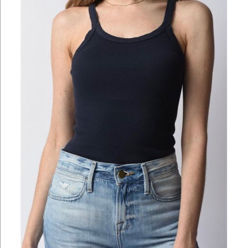 Re/Done Black Tank Top